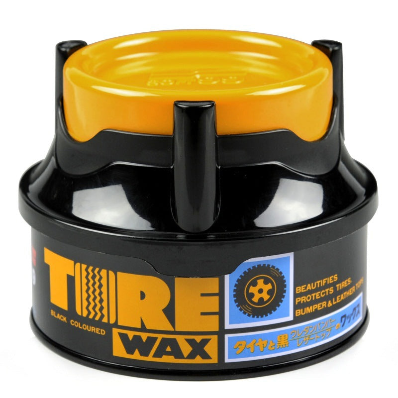 Car Tire Wax, Gloss Enhancer, Foam, Waterproofing, Rubber Darkener, Durable, Anti-Aging, Premium Care