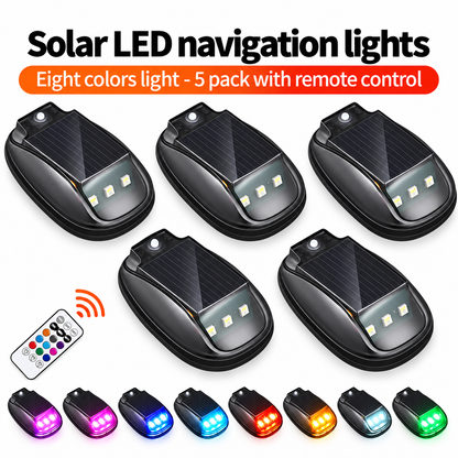 🌈 Solar RGB Car Roof Strobe Lights –🚗 5-Pack Wireless No-Drill Cab Light Set