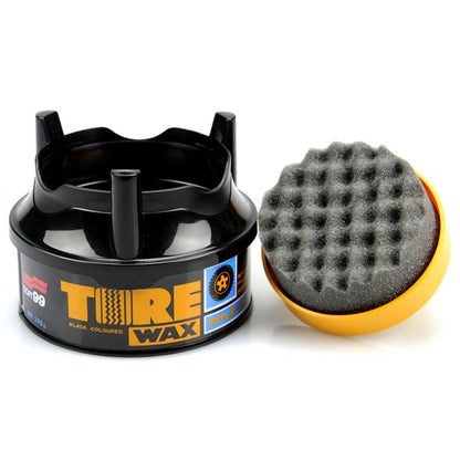 Car Tire Wax, Gloss Enhancer, Foam, Waterproofing, Rubber Darkener, Durable, Anti-Aging, Premium Care
