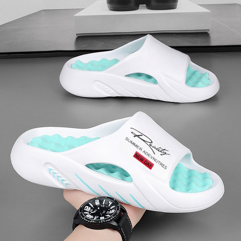 Men's Summer Outdoor Coconut-Soled Massage Slippers