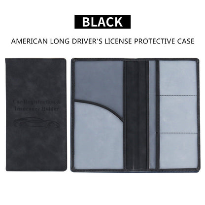 🚗 Premium Car Document Organizer – PU Leather Registration & Insurance Holder