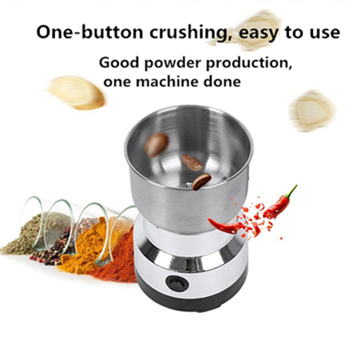 🌿 High-Speed Stainless Steel Electric Grain & Spice Grinder ☕