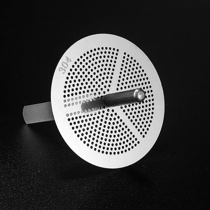 Stainless steel funnel, suitable for transferring oils and liquids; kitchen funnel with a brush