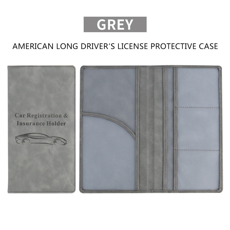 🚗 Premium Car Document Organizer – PU Leather Registration & Insurance Holder