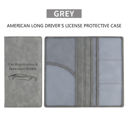 🚗 Premium Car Document Organizer – PU Leather Registration & Insurance Holder