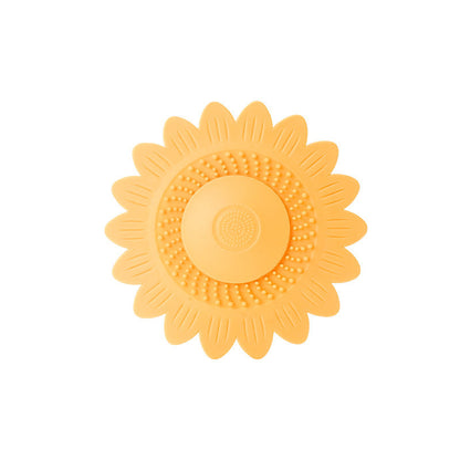 🌻 50% OFF Sunflower Silicone Drain Cover – Hair Catcher, Odor Blocker & One-Press Drain 💧