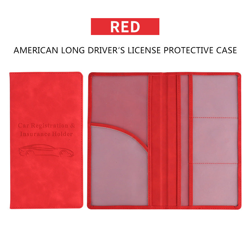 🚗 Premium Car Document Organizer – PU Leather Registration & Insurance Holder