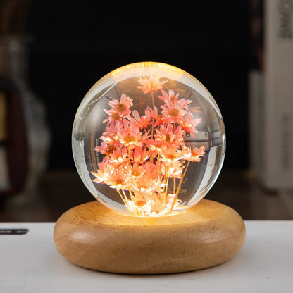 Eternal Flower Resin Lamp 🌸 Handcrafted Floral Night Light, Unique Home Decor & Meaningful Gift