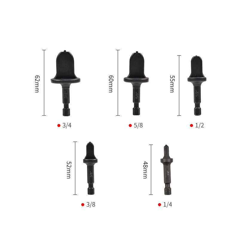 ⚡Copper Pipe Swage Tool Kit – 6 Drill Bits for A/C Repair (1/4"–7/8")