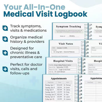 📖 Medical Visit Logbook – Health Planner & Appointment Tracker 🩺