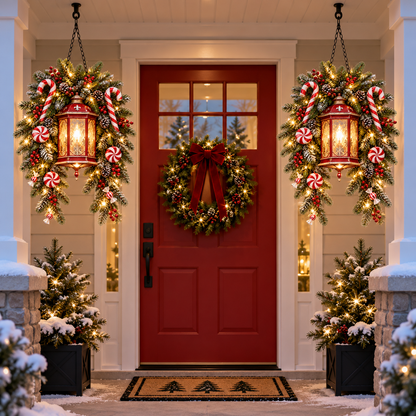 🎄 Limited-Time Christmas Sale | Pre-Lit Hanging Lantern Collection – Glowing Lanterns, Cascading Greenery & 4 Festive Styles for a Magical Holiday Welcome ✨