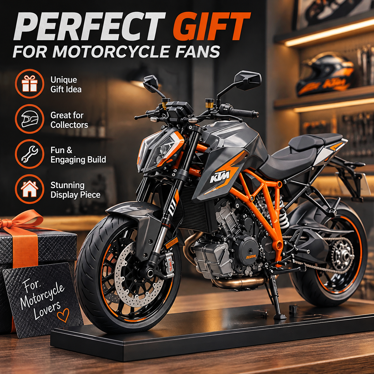 🔥 Limited-Time 49% OFF🏁 1:6 Scale Motorcycle Assembly Kit – Realistic Mini Bike with Fuel Engine