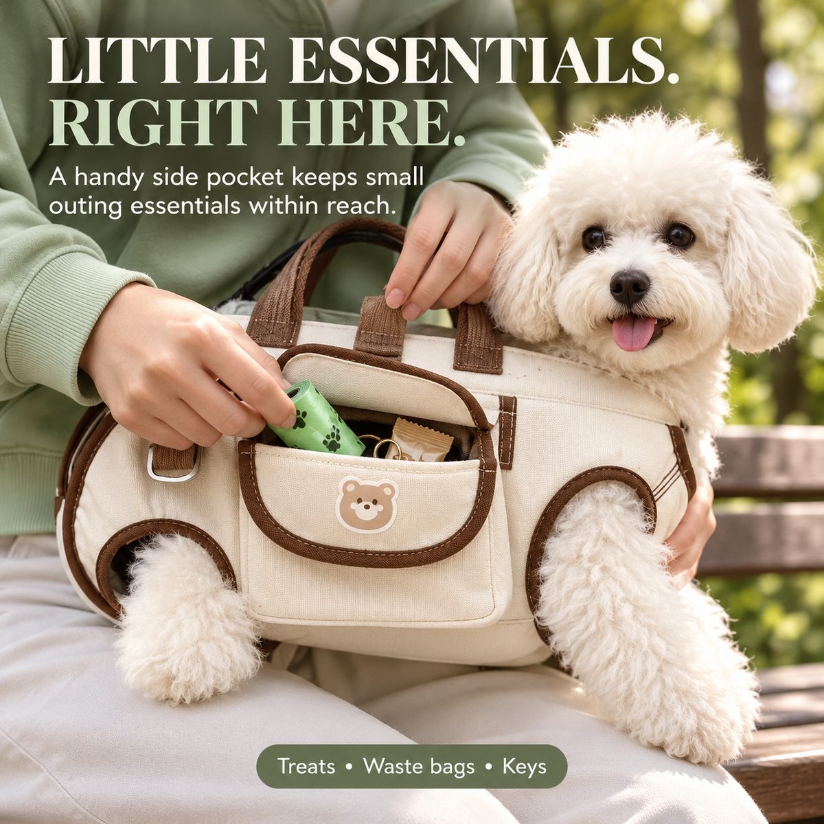 🐾 Portable Breathable Pet Carrier Sling & Bag - Hands-Free Puppy Pouch