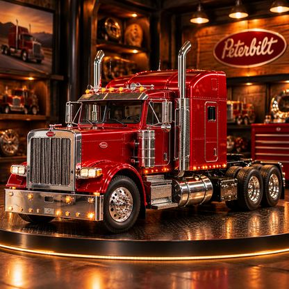 🔥LAST DAY 49%🚛 Candy Apple Red American Truck Model Kit – Build Your Own Classic Semi Truck