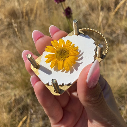 🌸 Mini Brass Flower Press — Pocket-Sized Botanical Keepsakes