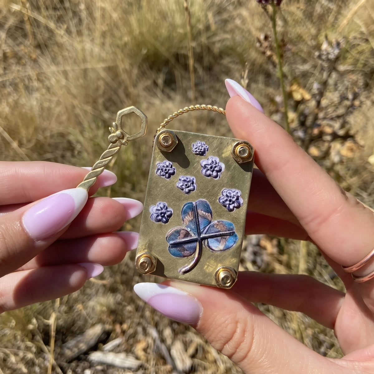 🌸 Mini Brass Flower Press — Pocket-Sized Botanical Keepsakes