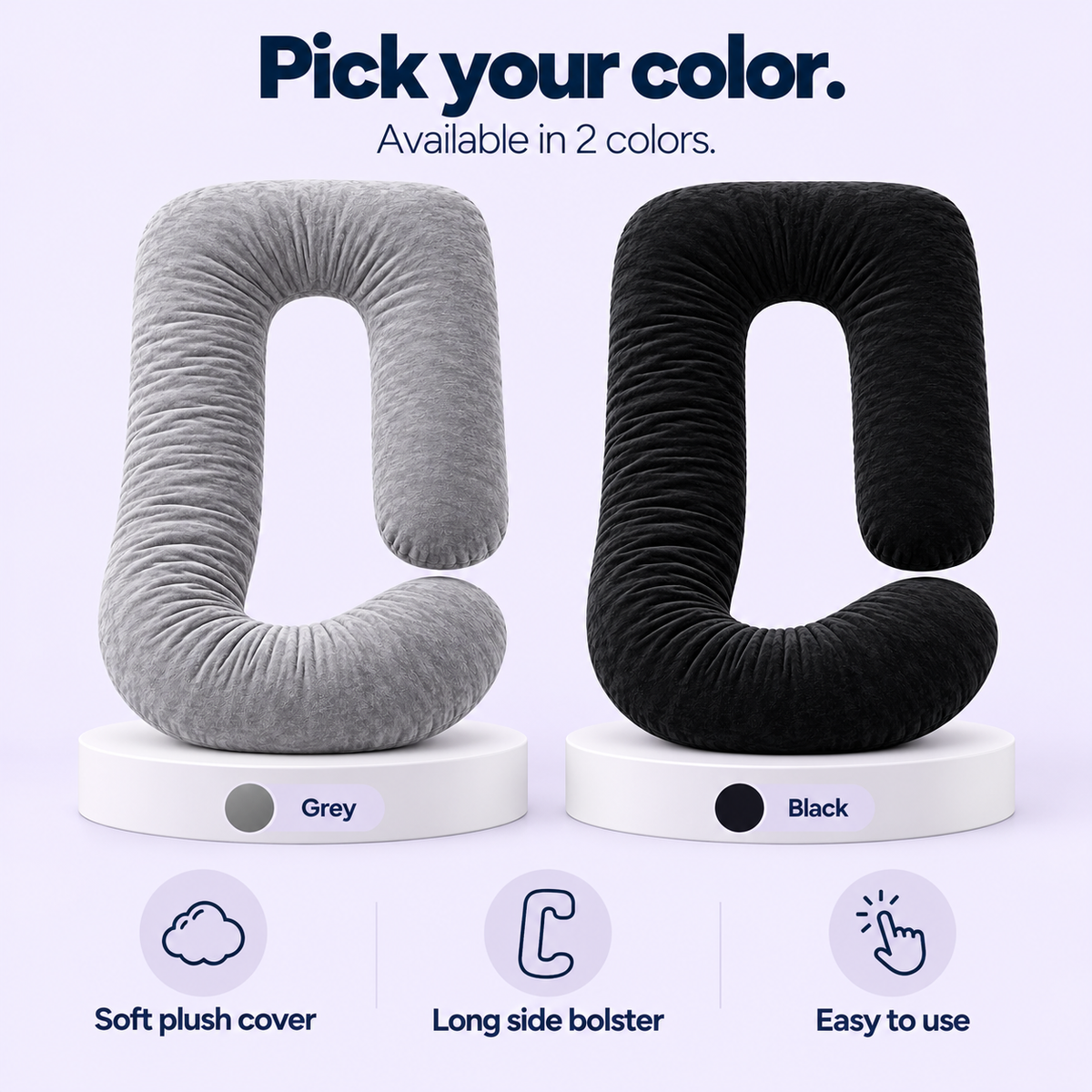 🤰 Full-Body Pregnancy Pillow – G/U/L Shape Maternity Support for Side Sleeping