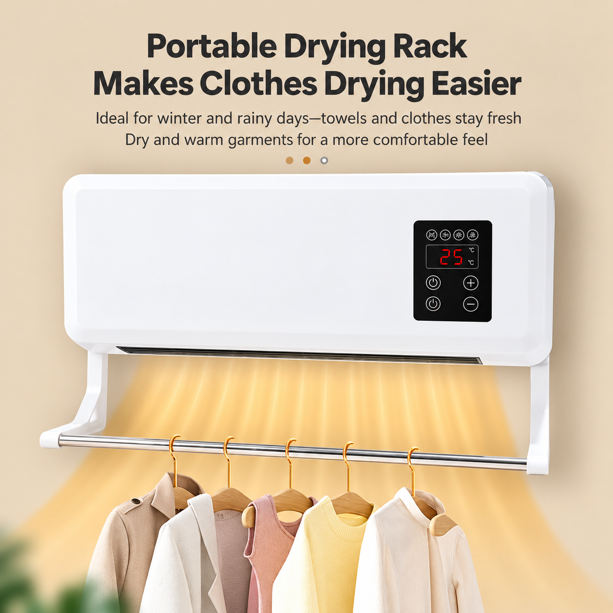 Black Friday Deals 50% OFF TODAY ONLY-Wall-Mounted Space Heater with Thermostat and Remote Control