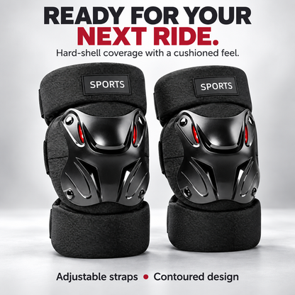 🛡️ Articulated Knee and Elbow Pads Set - Hard Shell Protective Gear
