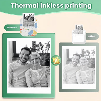 🖨️ Mini Portable Thermal Printer - Inkless Bluetooth Sticker Maker