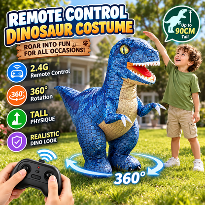 🦖 Remote Control Inflatable Dinosaur Toy with 2.4G Controller 🎮