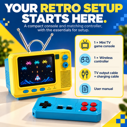 🎮 Classic Retro Mini TV Game Console - Wireless Handheld Console 📺