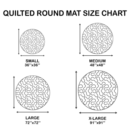 🎃 Spooky 3D Skeleton Portal Quilted Halloween Round Rug