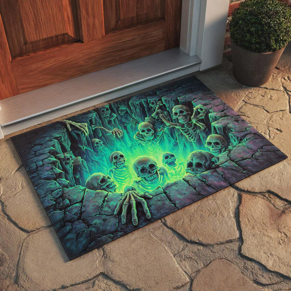 🎃 50% OFF Halloween 3D Optical Illusion Mat – Make Guests Look Twice