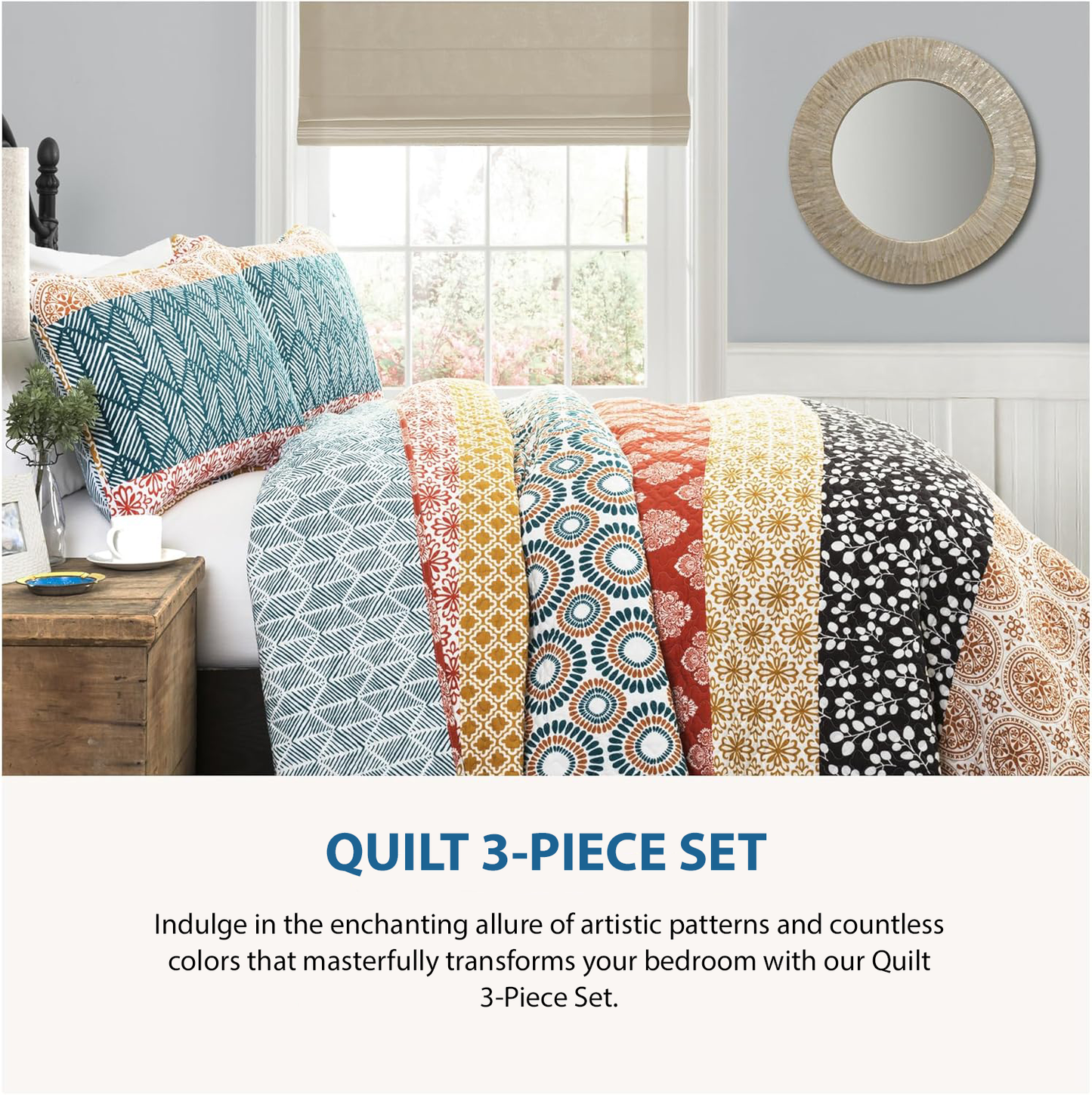 🎃🛏️Halloween Bedding Set – Cozy 3-Piece Quilt for Fall Decor