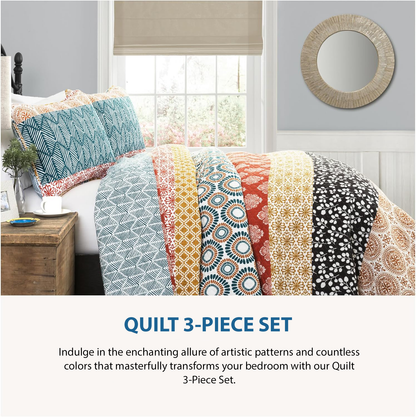 🎃🛏️Halloween Bedding Set – Cozy 3-Piece Quilt for Fall Decor