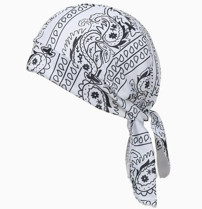 Cooling Headscarf and Helmet Set, Motorcycle Pirate-Style Headscarf Helmet Liner, Stretchy and Snug Fit