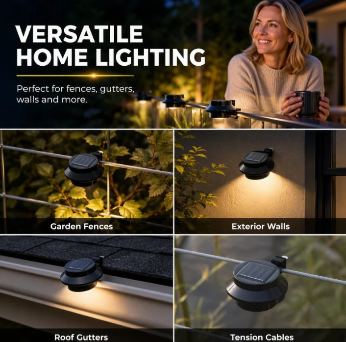 Outdoor Waterproof Solar LED Gutter Wall Lights