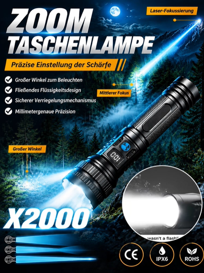 🔦【Ultra Bright Sky Cannon】Ultra-bright white laser flashlight, rechargeable and portable for emergencies