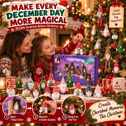 Gnome Advent Calendar 2026, 24 Days Christmas Countdown with 24 Gnomes