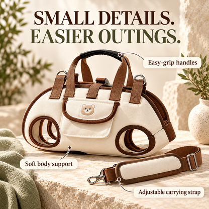 🐾 Portable Breathable Pet Carrier Sling & Bag - Hands-Free Puppy Pouch