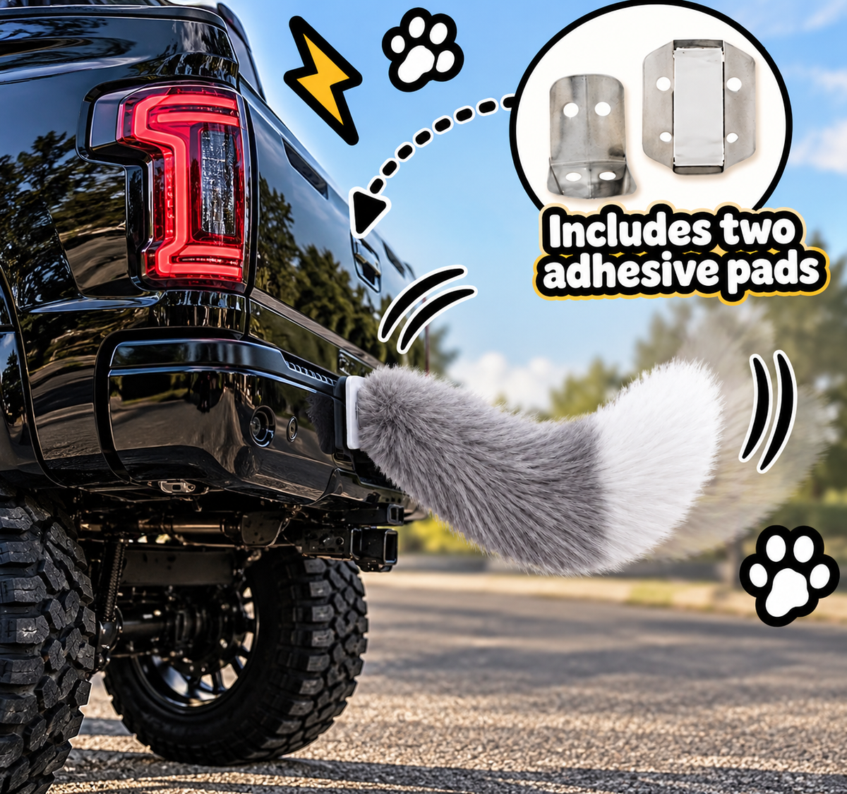 😂 Remote Control Wagging Car Tail ✨ Your Car Can Wag Its Tail Too!