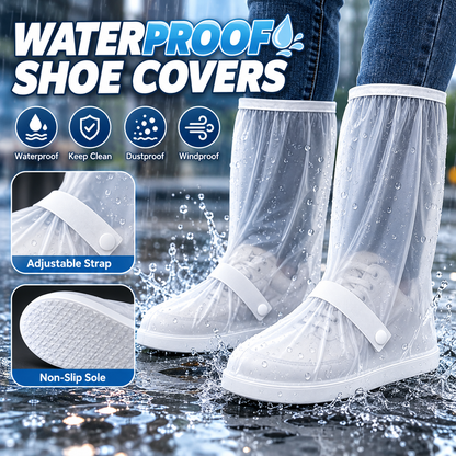 ☔ Waterproof High-Top Rain Shoe Covers (42cm) - Non-Slip & Reflective 🌧️