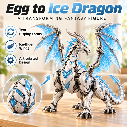 🐉 ORMELIVA Mythic Beasts Transforming Egg Fantasy Figures - 7 Legendary Designs 🥚