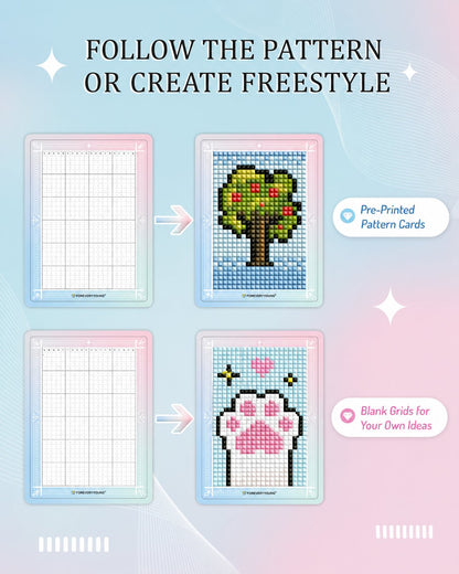 💎 Freestyle Mini Diamond Art Cards – 30PCS Cute Pixel DIY Craft Collection ✨