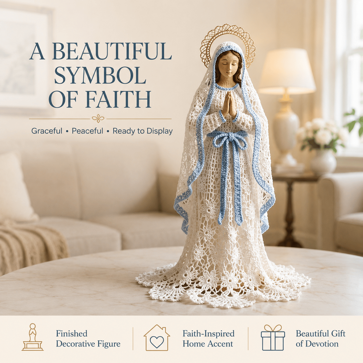⏳ Last Day 49% OFF – 🙏 Finished Faith-Inspired Lace Figure Collection | Intricate Openwork Details, Graceful Silhouettes & 3 Meaningful Devotional Designs ✨