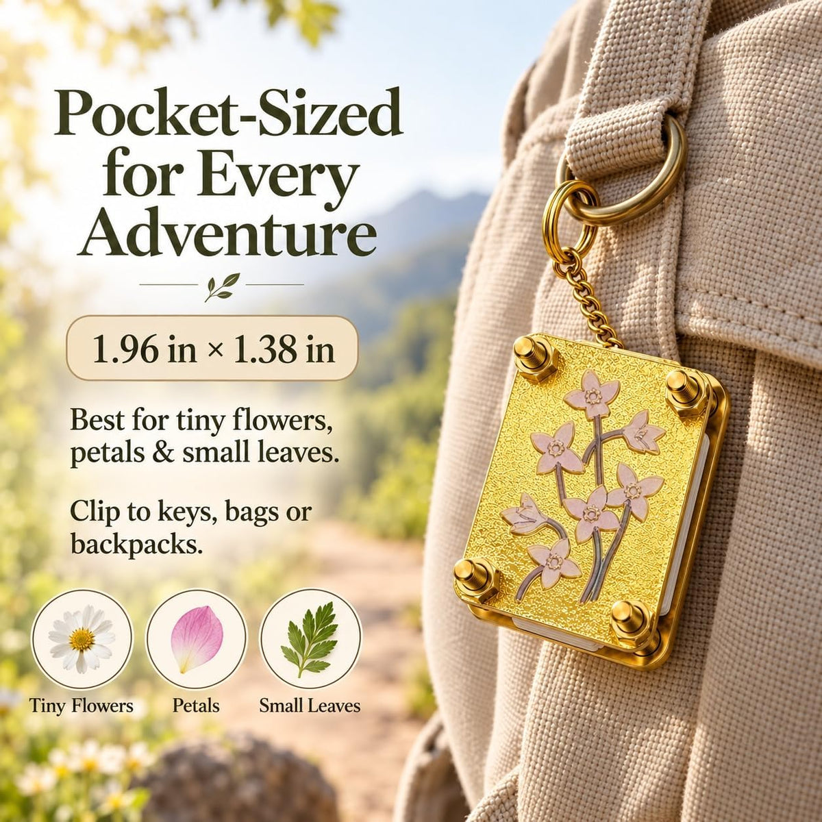 🌸🍃 Mini Portable Flower Press – Preserve Blooms & Create Lasting Keepsakes