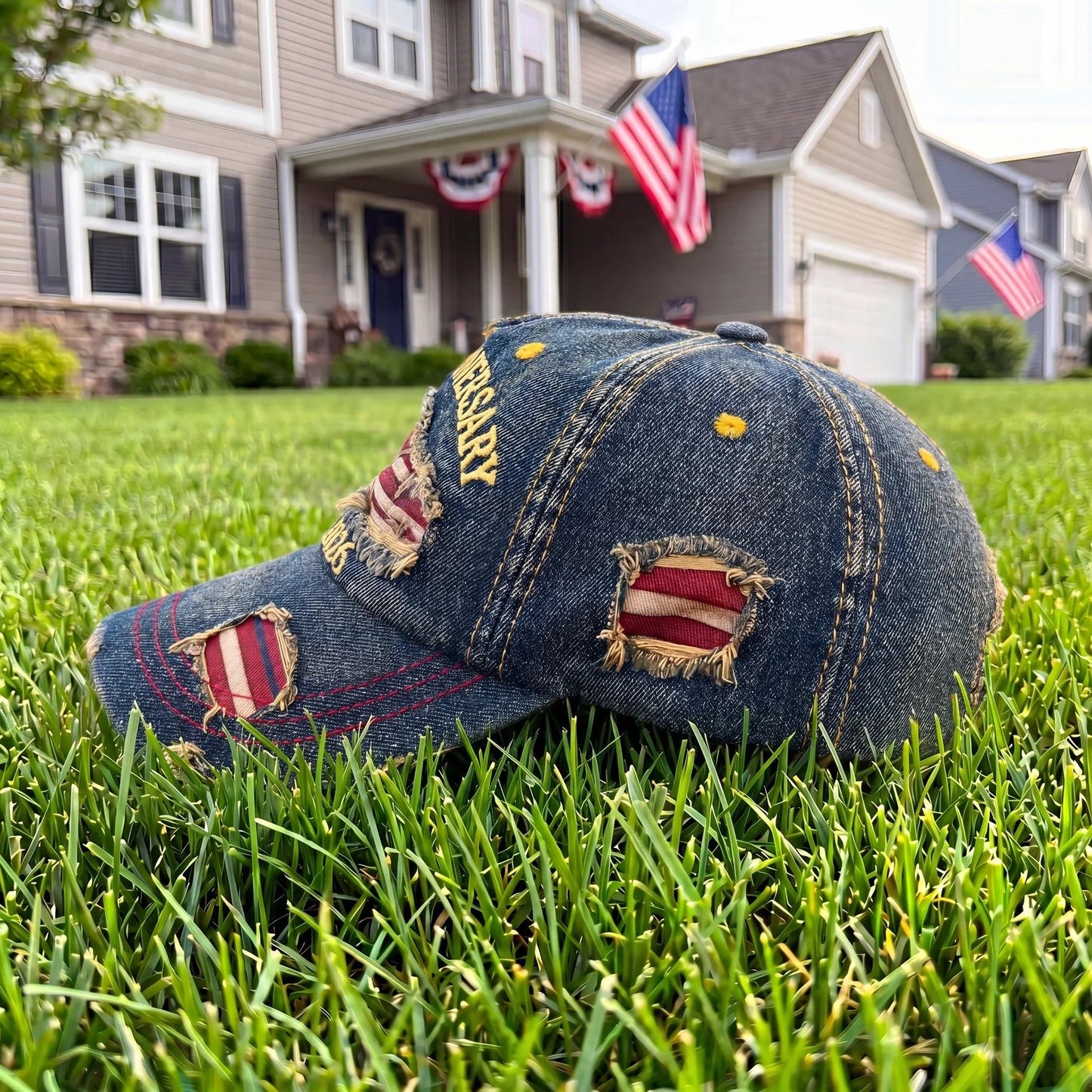 🧢🇺🇸 Handmade Veteran America 250th Anniversary Cap 🦅
