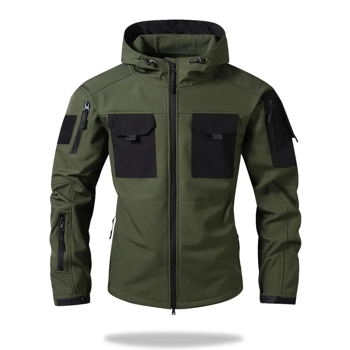 🏕️ Tactical Hooded Jacket with 9 Utility Pockets and Warm Fleece Lining