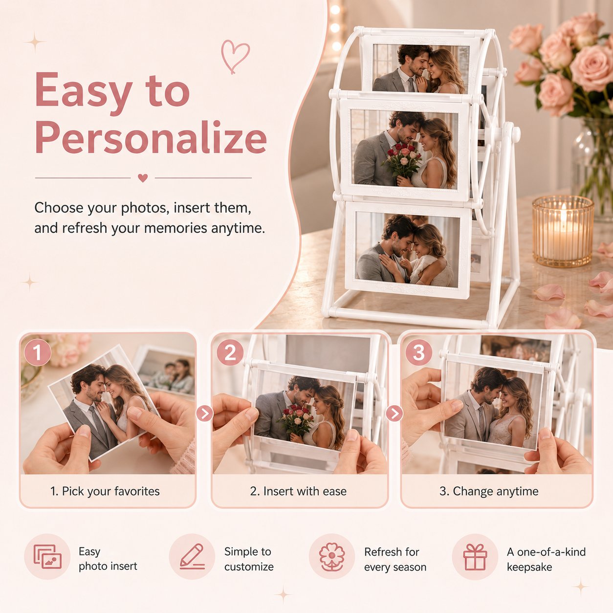 🎡 Rotating Ferris Wheel Photo Frame-Buy2 Get Free Shipping
