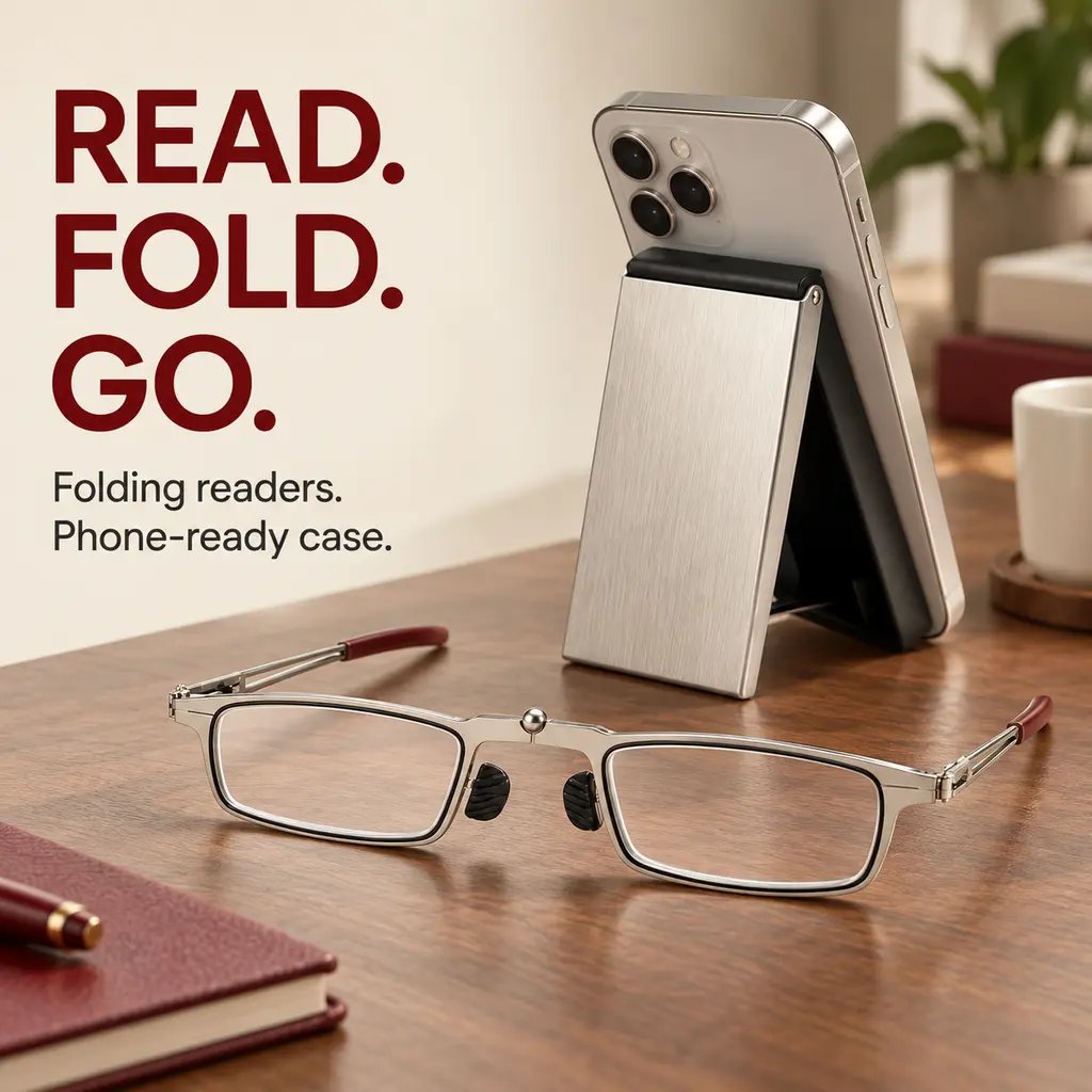 👓 Pocket-Sized Reading Glasses – Foldable, Compact & Easy to Carry
