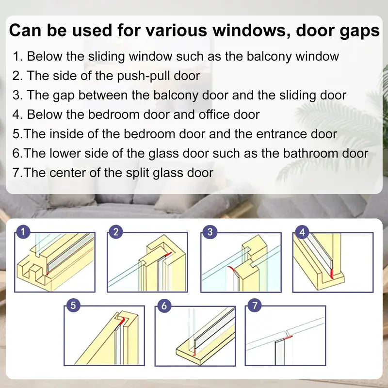 🚪 Flexible Weather Stripping Door & Window Seal Tape (16.4 Ft) – Draft & Noise Stopper 🔇
