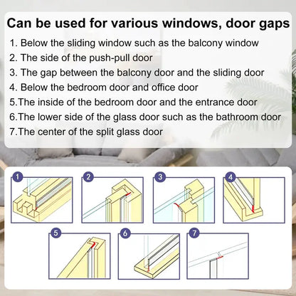 🚪 Flexible Weather Stripping Door & Window Seal Tape (16.4 Ft) – Draft & Noise Stopper 🔇