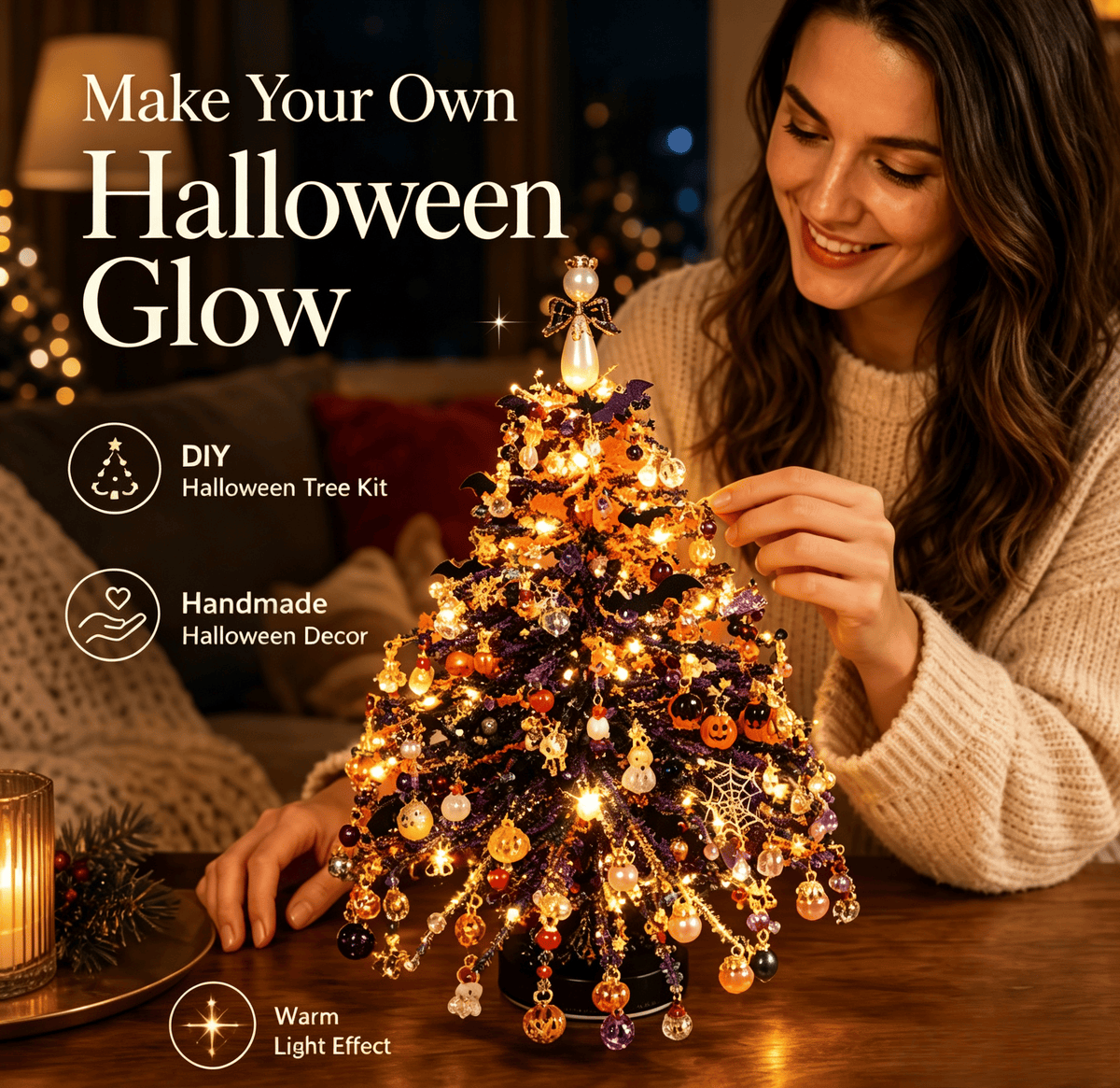 🎄 DIY Beaded Christmas Tree Kit – Handmade Holiday Craft
