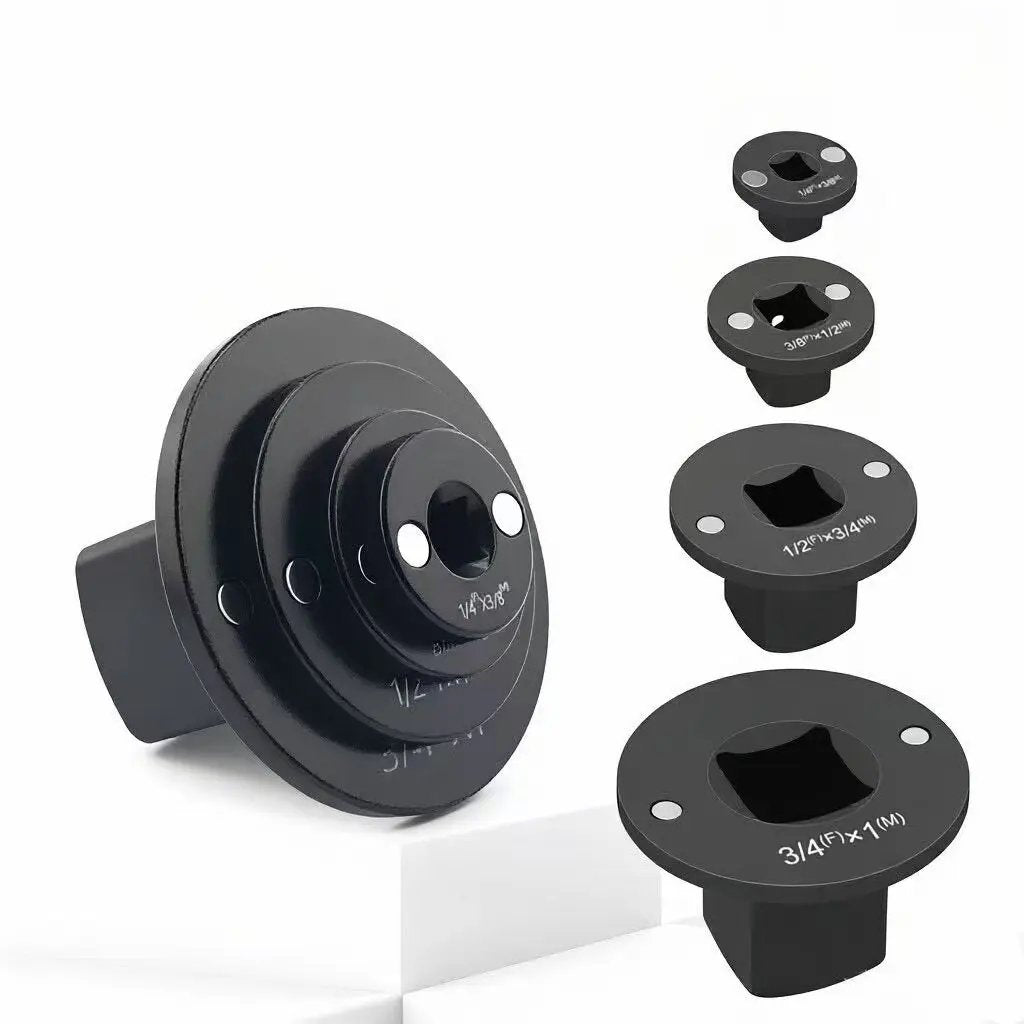 🔩2026 Upgraded Ultra Low Profile Stubby Impact Socket Adapter Reducer 4-Piece Set 🦾