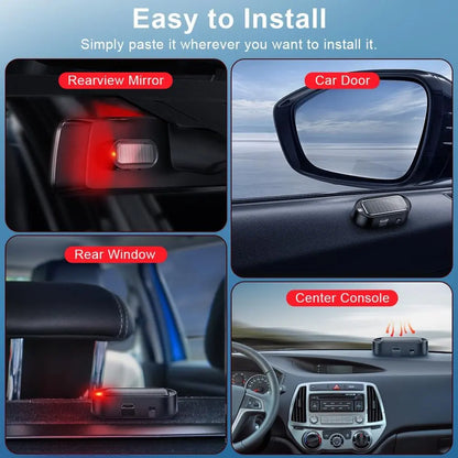 🚨 Solar Powered Simulated Car Alarm LED Warning Light | Wireless Anti-Theft Strobe Beacon 🚗